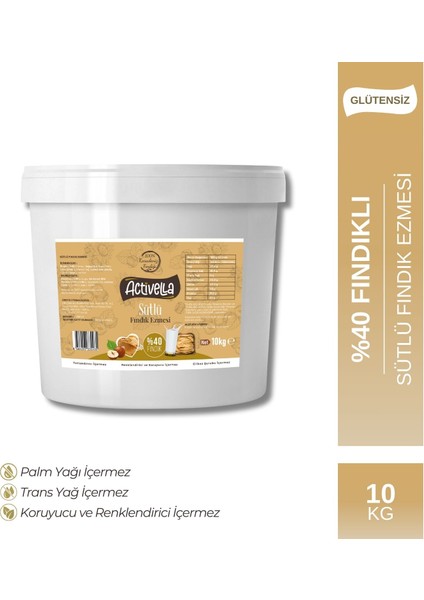 Sütlü Fındık Ezmesi 10KG %40 Fındıklı