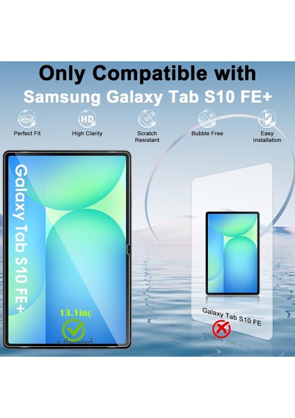 Samsung Galaxy Tab S10 Fe Plus 13.1 Inç Tablet Ekran Koruyucu Şeffaf Cam Nano Esnek Kırılmaz Tablet Camı 9h