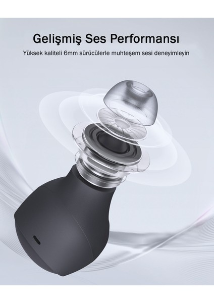 EP- M3A- GY Kablosuz Kulaklık 80MS Düşük Gecikme 30 Saat Müzik - Koyu Gri fiyatları