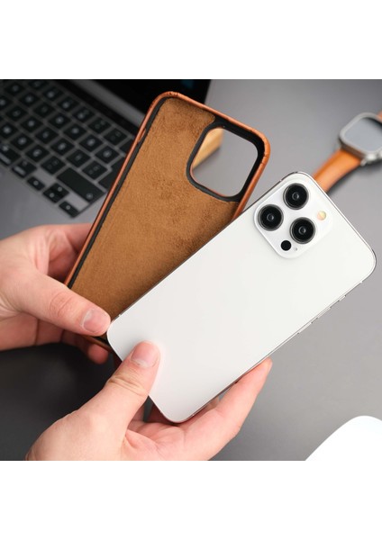 Apple iPhone 13 Pro Max Kılıf - El Yapımı Apple iPhone 13 Pro Max Deri Kılıf - Kişiselleştirilebilir Telefon Kılıfı - Taba