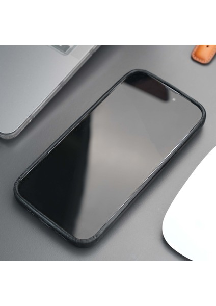 Apple iPhone 12 Pro Max Kılıf - El Yapımı Apple iPhone 12 Pro Max Deri Kılıf - Kişiselleştirilebilir Telefon Kılıfı - Siyah
