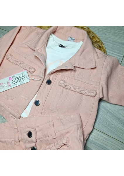 Örgü Cep Detaylı Kot 3’lü Takım modelleri