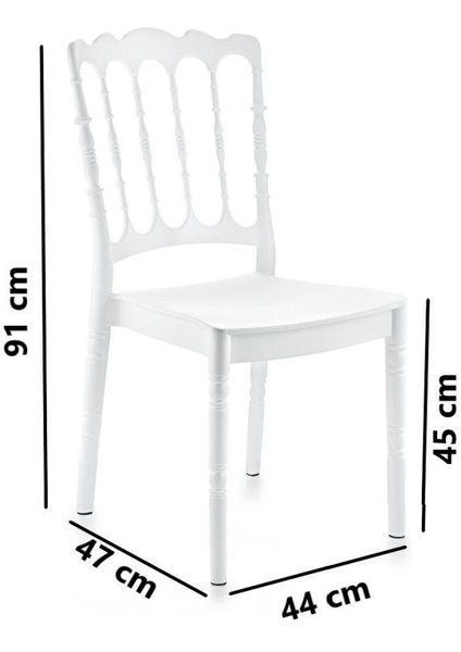 SY-2526 Estate Plastik Modern Bahçe Düğün Sandalye 4'lü Set