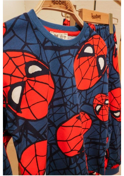 Erkek Çocuk Örümcek Adam Desenli Uzun Kollu Pijama Takımı