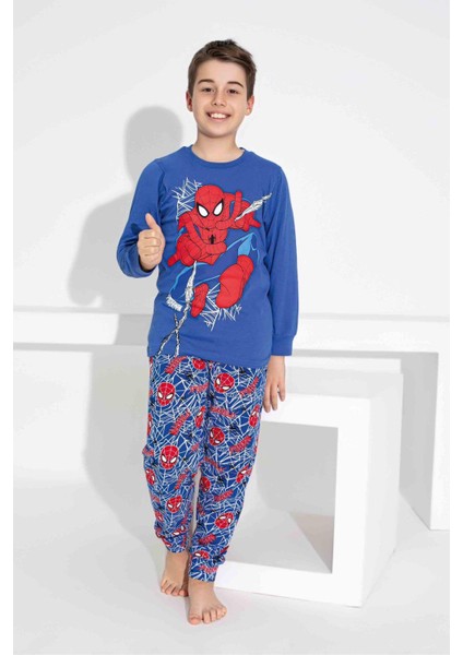 Erkek Çocuk Desenli Uzun Kollu Pijama Takımı