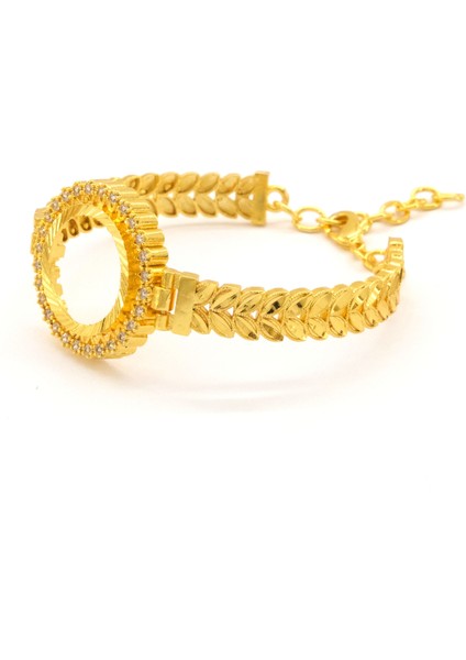 Çeyrek Altın Çerçeve Bileklik Çelik Altın Kaplama Arpa MODEL-BLZ-642 modelleri