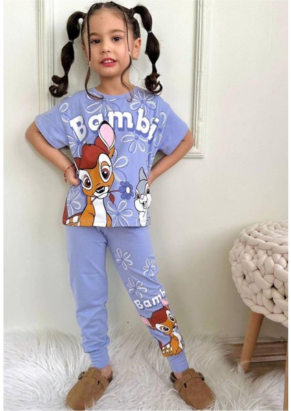 Kısa Kollu Tshırt Pijama Takımı 2'li Takım