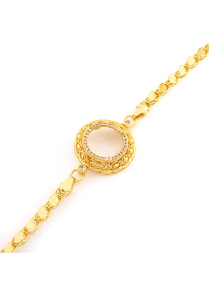 Çeyrek Altın Çerçeve Bileklik Çelik Altın Kaplama Işlemeli Arpa Model BLK-1091 fiyatları