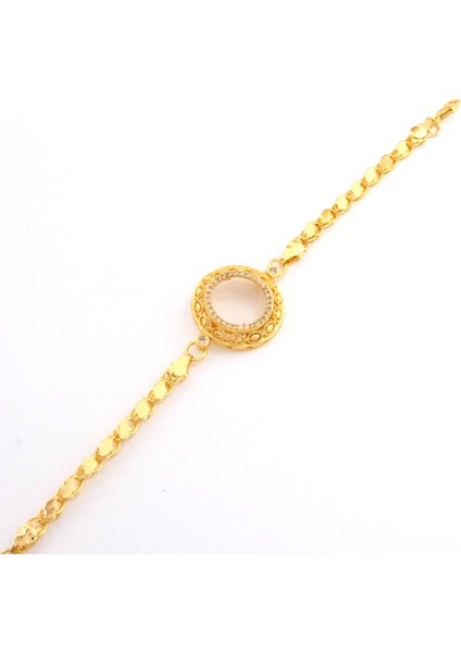 Çeyrek Altın Çerçeve Bileklik Çelik Altın Kaplama Işlemeli Arpa Model BLK-1091 modelleri