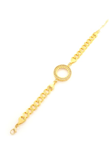 Çeyrek Altın Çerçeve Bileklik Çelik Altın Kaplama Figaro Model BLK-1078 modelleri