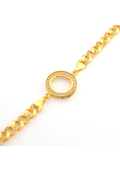 Çeyrek Altın Çerçeve Bileklik Çelik Altın Kaplama Figaro Model BLK-1069 fiyatları