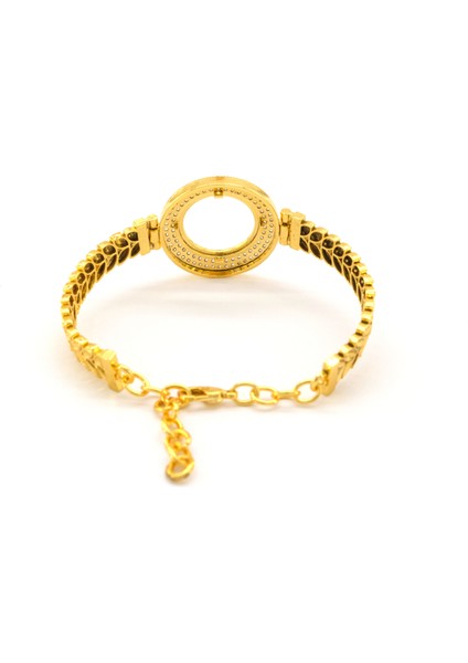 Çeyrek Altın Çerçeve Bileklik Çelik Altın Kaplama Arpa MODEL-BLZ-631 fırsatları