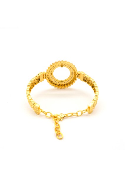 Çeyrek Altın Çerçeve Bileklik Çelik Altın Kaplama BLZ-640 fırsatları