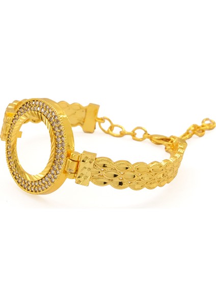 Çeyrek Altın Çerçeve Bileklik Çelik Altın Kaplama BLZ-632 modelleri