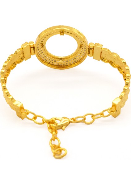 Çeyrek Altın Çerçeve Bileklik Çelik Altın Kaplama BLZ-632 fırsatları