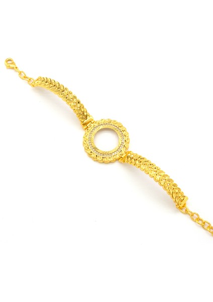 Çeyrek Altın Çerçeve Bileklik Çelik Altın Kaplama Arpa MODEL-BLZ-637 fiyatları