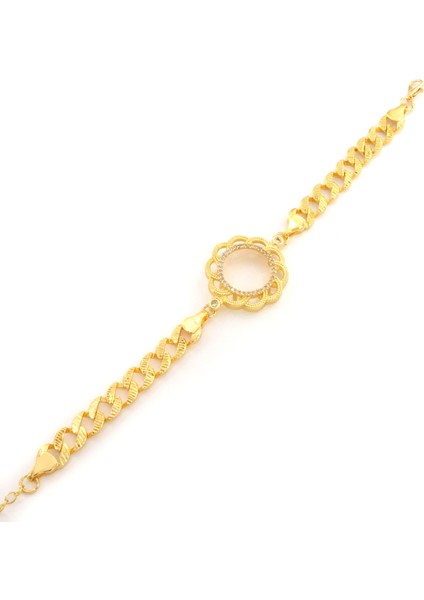 Çeyrek Altın Çerçeve Bileklik Çelik Altın Kaplama Figaro Model BLK-1103 modelleri