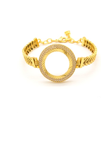 Yarım Altın Çerçeve Bileklik Çelik Altın Kaplama Arpa MODEL-BLZ-622 fırsatları