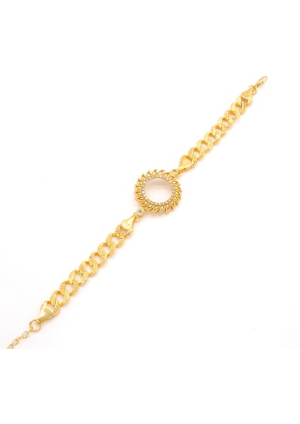 Çeyrek Altın Çerçeve Bileklik Çelik Altın Kaplama Güneş Figaro Model BLK-1116 modelleri