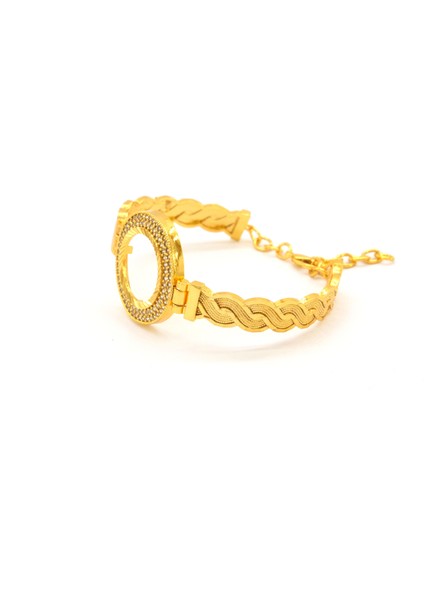 Çeyrek Altın Çerçeve Bileklik Çelik Altın Kaplama Örgü Model BLZ-633 fiyatları