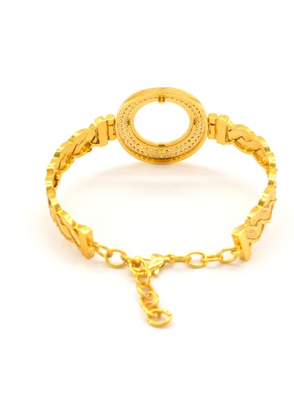 Çeyrek Altın Çerçeve Bileklik Çelik Altın Kaplama Örgü Model BLZ-633 modelleri