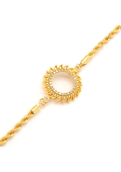 Çeyrek Altın Çerçeve Bileklik Çelik Altın Kaplama Burgu Model BLK-1087 fiyatları