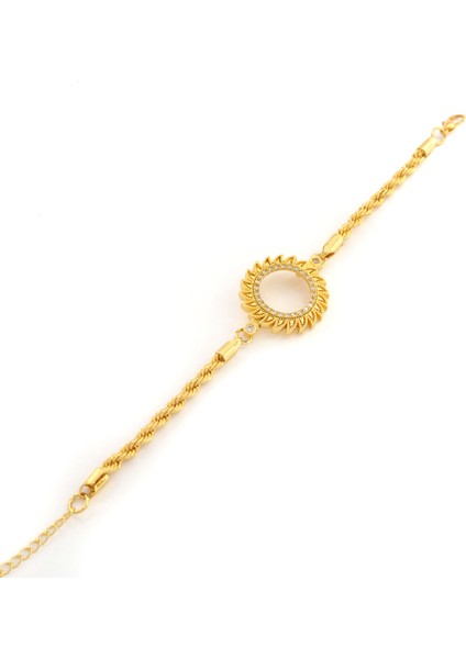 Çeyrek Altın Çerçeve Bileklik Çelik Altın Kaplama Burgu Model BLK-1087 modelleri