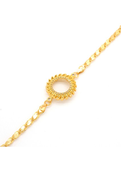 Çeyrek Altın Çerçeve Bileklik Çelik Altın Kaplama Güneş Model BLK-1118 fiyatları