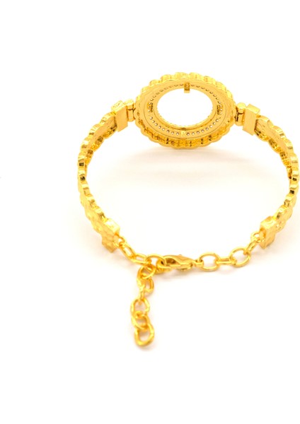 Çeyrek Altın Çerçeve Bileklik Çelik Altın Kaplama BLZ-648 fırsatları