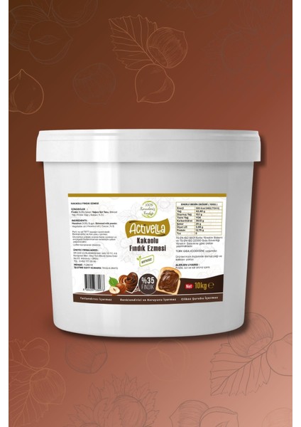 Kakaolu Fındık Ezmesi 10KG %35 Fındıklı fiyatları
