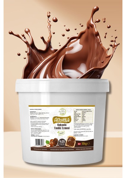 Kakaolu Fındık Ezmesi 10KG %35 Fındıklı modelleri