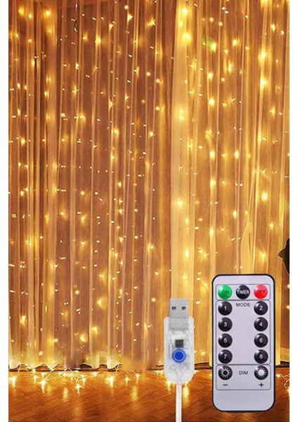 Peri Perde LED 8 Fonksiyonlu LED Perde Uzaktan Kumandalı LED Perde Dekor fiyatları