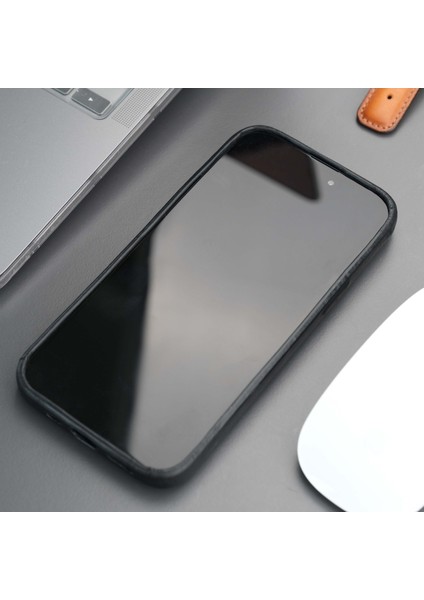 Apple iPhone 14 Plus Kılıf - El Yapımı Apple iPhone 14 Plus Deri Kılıf - Kişiselleştirilebilir Telefon Kılıfı - Siyah