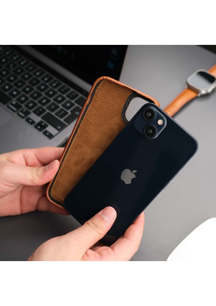 Apple iPhone 14 Plus Kılıf - El Yapımı Apple iPhone 14 Plus Deri Kılıf - Kişiselleştirilebilir Telefon Kılıfı - Taba