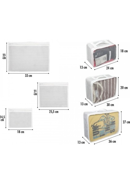 Bavul Içi Organizer Seti - Yatak Odası Organizer Set - Makyaj Organizer Mini Hurçlar (6 Parça)