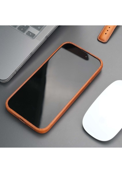 Apple iPhone 15 Kılıf - El Yapımı Apple iPhone 15 Deri Kılıf - Kişiselleştirilebilir Telefon Kılıfı - Taba