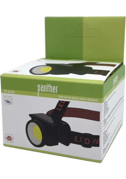 Panther PT-5220 USB Solar Şarjlı Kafa Lambası fırsatları