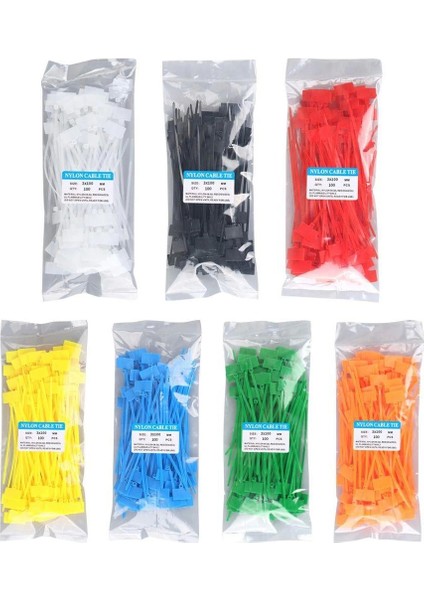 Renkli Hat Kablo Bağı 700 Adet (7 Renk X100) (4887)