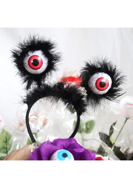 Cadılar Bayramı Halloween Otrişli Sallanan Gözlü Parti Tacı (4887)