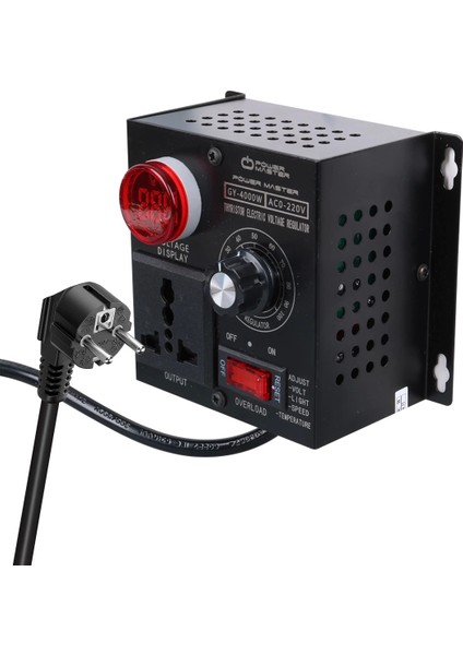 10-100V Ac 4000 Watt 15A Hız Işık Kontrolü Motor Sürücü Voltaj Regülatör (4887)