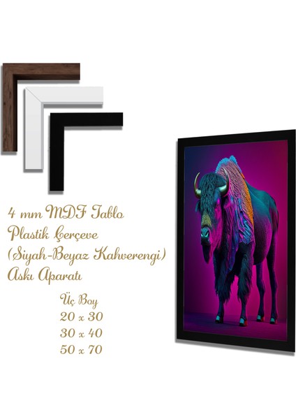 Ahşap Tablolar- Yapay Zeka ile Oluşturulmuş Görseller Uv Baskı-Mdf Tablo /2865
