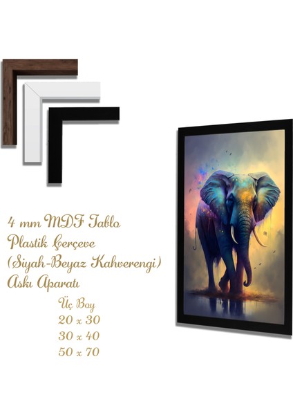 Ahşap Tablolar- Yapay Zeka ile Oluşturulmuş Görseller Uv Baskı-Mdf Tablo /2834