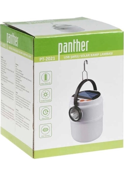 Panther PT-2021 USB Şarjlı Solar Kamp Lambası modelleri