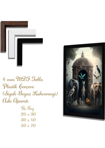 Ahşap Tablolar- Yapay Zeka ile Oluşturulmuş Görseller Uv Baskı-Mdf Tablo /2946