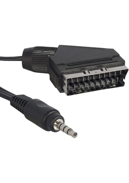 Uydu Alıcısı Av Kablo 3.5 mm St Erkek/scart Kablo 1.2 Metre Kısa Jack (Tivibular Için) (4887)