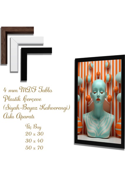 Ahşap Tablolar- Yapay Zeka ile Oluşturulmuş Görseller Uv Baskı-Mdf Tablo /2715