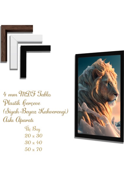 Ahşap Tablolar- Yapay Zeka ile Oluşturulmuş Görseller Uv Baskı-Mdf Tablo /2882