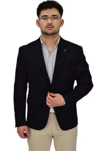 Erkek Siyah Tek Spor Ceket BGL-ST04466