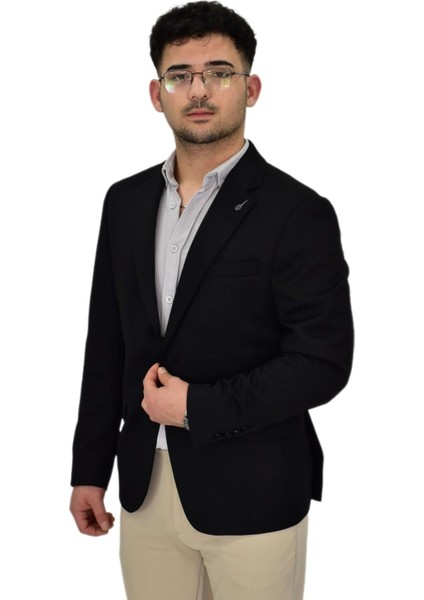Erkek Siyah Tek Spor Ceket BGL-ST04466
