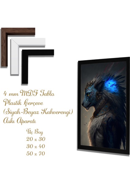 Ahşap Tablolar- Yapay Zeka ile Oluşturulmuş Görseller Uv Baskı-Mdf Tablo /544